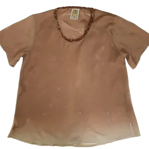 URU Ombre silk top & pants 2 pc set sz 1 S 2 M